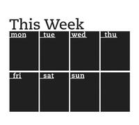 Vaguelly Household Chalkboard Sticker Weekly Planner Wall Sticker Self-Adhesive Schedule Board 22.83 X 17.72 in Removable Plan Board for Home Office School