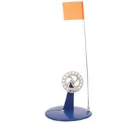 Vaguelly Ice Fishing Tip-up Flag with Visible Marker, ABS round Base | Anti-cold Build, Stable Placement on Ice, for Bait Rigs and Line, Bright Color for Multi-hole Spread