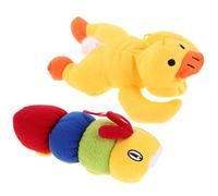 Vaguelly Infant Bottle Cover Baby Drinking Sleeve Plush Caterpillar Duck Toys Soft Insulated Bottle Protector Travel and Outdoor Feeding 2pcs Portable