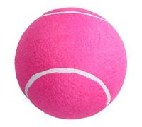 Vaguelly Inflatable Large Rubber Tennis Ball Pink with Soft Flannel Surface Flexible Outdoor Sports for Exercise Training