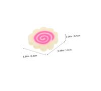 Vaguelly Japanese Style Miniature Narutomaki Clay Slices for DIY Nail Art and Dollhouse Crafts Portable Fake Ramen Decorations for Creative Food Embellishments