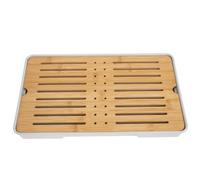 Vaguelly Japanese Style Tea Tray with Drainage System Rectangular Practical Holder and Home Decoration Easy to Clean Sturdy