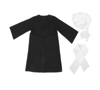 Vaguelly Judge Lawyer Uniform Wig Set for Boys and Girls Role Play Career Simulation Game Performance Props Party Dress Up