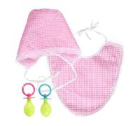 Vaguelly Jumbo Bib Hat Pacifier for Cosplay Novelty Adult Prop Costume Accessory Includes Oversized Hat and Bib Dummy for Dress up