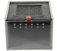 Vaguelly Jumping Spider Enclosure Viewing Reptile Terrarium Acrylic Black with Stable All-round Ventilation for Frogs and Tortoise