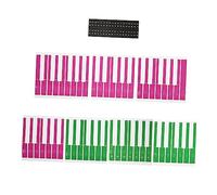 Vaguelly Key Piano Keyboard Sticker Set Easy Apply Remove Decal for Learning Piano Plastic Material Black White Notes