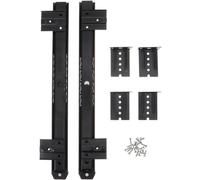 Vaguelly Keyboard Slide Rail for Computer Desk Black Steel Side Mount Drawer Slide Silent Smooth for Office and Home Use