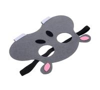 Vaguelly Kindergarten Performance Props for Couple Face Hippo Masks White Mask for Wolf Head Hippo Mask Non-woven Fabric Grey
