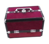 Vaguelly Large Capacity Makeup Case Aluminum Alloy Travel Toiletry Bag Makeup Organizer for Women