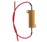 Vaguelly LED Dissipation Easy and Enhances Removal Heat Shell 50w 6r Brake Light Resistor Kit with Golden Aluminium for Turn Signal and Brake Light Conversion Automotive