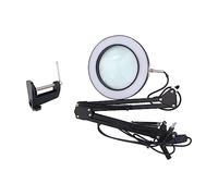 Vaguelly LED Magnifying Glass Table Lamp with Adjustable Brightness and Color Temperature Rotatable Desktop Welding Light for Crafts Jewelry Reading Black