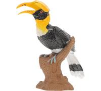 Vaguelly Lifelike Hornbill Artificial Bird Statue Realistic Scene Decor for Garden Home Vivid Posture Bright Color Lightweight Adornment Craft for Indoor Outdoor Decoration