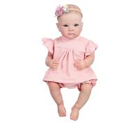 Vaguelly Lifelike Reborn Doll with Flexible Limbs Soft Vinyl Simulation Plaything for Hugging and Role Play Portable Comfort Doll for Emotional Development and Imaginative Fun Random Color