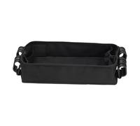 Vaguelly Lightweight Black Canvas Stroller Snack Tray with Adjustable Push Handle and Cup Holder Accessory for Baby Carriage and Toddler Travel