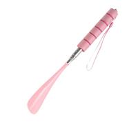 Vaguelly Long Handled Shoe Lifter Plastic and Stainless Steel Shoe Horn for Men and Household Use Adjustable Pink Travel