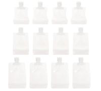 Vaguelly Lotion Economic 12pcs Bags Travel Mouth with Suction Storage Space Saving Liquid Dispenser Pouches, Portable Leakproof 30ml 50ml 100ml and Pet for Travel and Daily Life