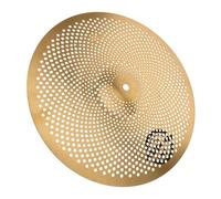 Vaguelly Low Volume Cymbal Pack Stainless Steel Alloy Material with Perforated Design Golden Brass Cymbals for Quiet Drum Practice Suitable for Beginners and Artists in Public Spaces