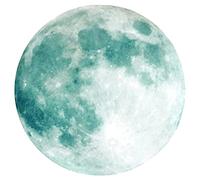 Vaguelly Luminous Moon Wall Decal Nursery Glow-in-the-Dark Sticker 12.2cm Removable Green Nightlight Moon Wallpaper Baby Room Decoration