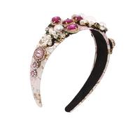 Vaguelly Luxurious Women's Headband Pearl Hair Hoop Elegant Wide Headband for Banquet Gathering