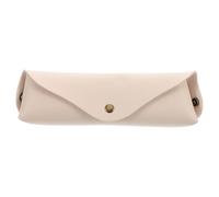 Vaguelly Makeup Pen Storage Bag Cute Pencil Pouch Pu Beige Small Size Compact Organisation for Makeup Artists and Students, Travel and School Use