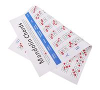 Vaguelly Mandolin Chord Chart Coated Paper Large Colorful Mandolin Fingering Diagram Practical Portable Training Poster for Beginner