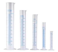 Vaguelly Measuring Cup with Scale 5pcs Assorted Plastic Graduated Cylinders 1000ml 500ml 250ml 100ml for Laboratory and Chemical Process Use