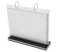 Vaguelly Menu Display Stand Desktop Advertising Organizer for Restaurant and Office with Multi-page Flip Holder Plastic