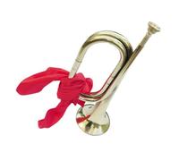 Vaguelly Metal Bugle Trumpet Band Bugle for Beginners Musical Instrument Red Scarf, Brass Wind Instrument for Teen Stage Performance and School