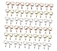 Vaguelly Metal Butterfly Nail Art Studs 1 Bag of Bowknot Nail Decals for Manicure Supplies