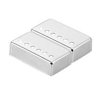 Vaguelly Metal Double Coil Pickup Covers Silver Colour 2pcs for Electric Guitar Sturdy Pickup Replacement for Testing and Performance Use