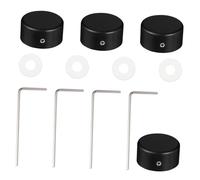 Vaguelly Metal Guitar Pedal Button Caps Footswitch Topper with Rubber Inserts 0.92 X 0.87 Inch for Electric Guitar Effect Pedal Protection