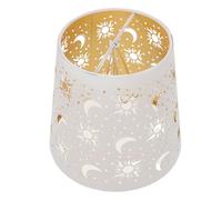 Vaguelly Metal Hollow Out Pendant Lamp Shade with Star Moon Engraving and Fade-Resistant Metal Construction Soft Lighting for Living Bedroom and Hotel Decor Easy Installation