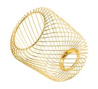 Vaguelly Metal Pendant Lamp Shade Rustic Industrial Style Hanging Light Cover for Living Room Bedroom Restaurant Durable Spiral Wire Cage Design with Warm Ambient Lighting Gold Finish