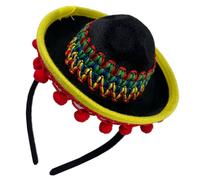 Vaguelly Mexican Hat Headband Party Hair Accessory Fiesta Party Favor for Cinco De Mayo Cosplay Hat Clasp with Creative Festival Design