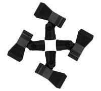 Vaguelly Mic Clip 4pcs Adjustable Microphone Holder, with Copper Thread Adapter Firm Stable Hold, for Live Performances and Audio Setups for Stands, Compatible with Re20 Microphone