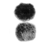 Vaguelly Microphone Lapel Windscreen 2Pcs, Soft Plush Windshield Cover for Lavalier Mic, Noise Reduction Shield Short Fur, Suitable for Interview and Presentation