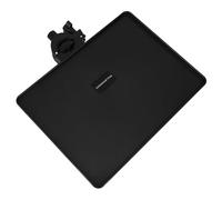 Vaguelly Microphone Stand Shelf Replacement Tray 3kg Height Adjustable Abs Metal Thickened Holder with Higher Edges Design Anti-slip Clamp for Holding Gadgets Black