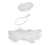 Vaguelly Mini Doll Wings Stylish Angel Wings Props for DIY Crafts Costumes and Creative Play Versatile Plush Ring for Themed Parties and Doll Decoration