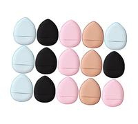 Vaguelly Mini Finger Powder Puff 15pcs Small Portable Makeup Sponge for Foundation Concealer Dry and Wet Application Beauty Tools