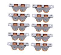 Vaguelly Mini Fixed Caster Wheels with Metal Top Plate 0.5 Inch 10pcs Small Silent Rigid Plate Casters and Tpe Material Easy to Install Small Rolling Wheels Suitable for Furniture