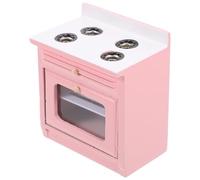 Vaguelly Mini Kitchen Model Dollhouse Stove Decoration Realistic Miniature Cooking Bench for Mini House Safe Material