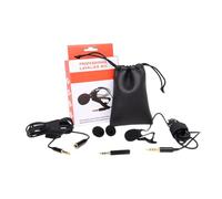 Vaguelly Mini Lavalier Lapel Microphone with Clip Small Size Lightweight Metal Body for Live Video Recording and Online Teaching Video Production