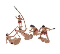 Vaguelly Mini Primitive Men Figurines for Garden Bonsai Micro Landscape Decoration Lightweight Miniature Human Models for Desktop and Outdoor Creative Craft Gift for History and Gardening