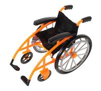 Vaguelly Mini Wheelchair Dollhouse with Crutches Foldable Doctor Playset for Sturdy Dollhouse Accessories for Pretend Play Empathy Building Figures and Models