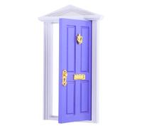 Vaguelly Mini Wooden Door Dollhouse: Fairy Door That Open - 1:12 Miniature Furniture Dollhouse Building Material - Fairy Garden Accessories