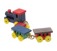 Vaguelly Mini Wooden Train Traditional Dollhouse Accessory for Room Decor Great Photo Prop Craft for Lasting Use