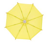 Vaguelly Miniature Doll House Rain Umbrella Decorative Accessory for Doll Tiny Craft Model for Dollhouse Decoration Stylish Yellow Mini Umbrella