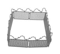 Vaguelly Miniature Plastic Fence for DIY Diorama Building Blocks Quick Assembly Wire Mesh Panels Decorative Fence Prop for Micro Landscape Dollhouse and Prison Scene Military Guardrail
