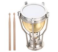 Vaguelly Miniature Tuning Drum Model, Wooden Simulation Musical Instrument Ornament, Tiny House Décor for ’s Dollhouse Play