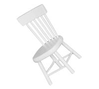 Vaguelly Miniature Wooden Dollhouse Chair Sturdy DIY Furniture for Creative Arrangements Fit for Dollhouse Accessories Educational Value for Collectors